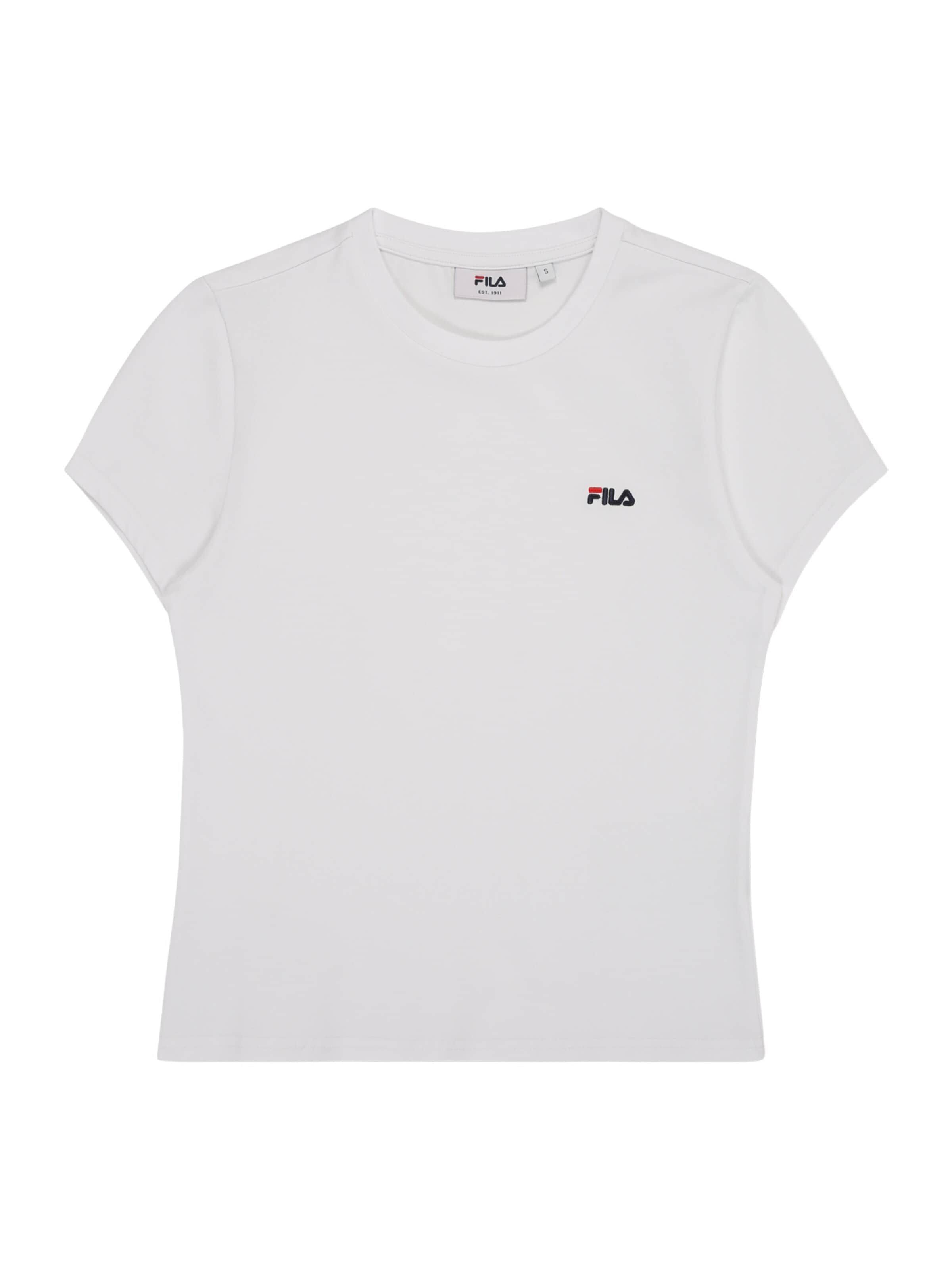 Maglietta 'TRIVERO slim t-shirt' di FILA in bianco: frontale