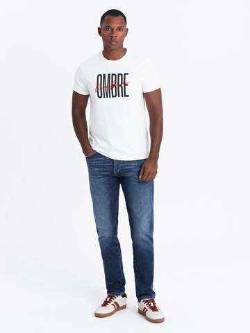 Ombre Shirt in Weiß