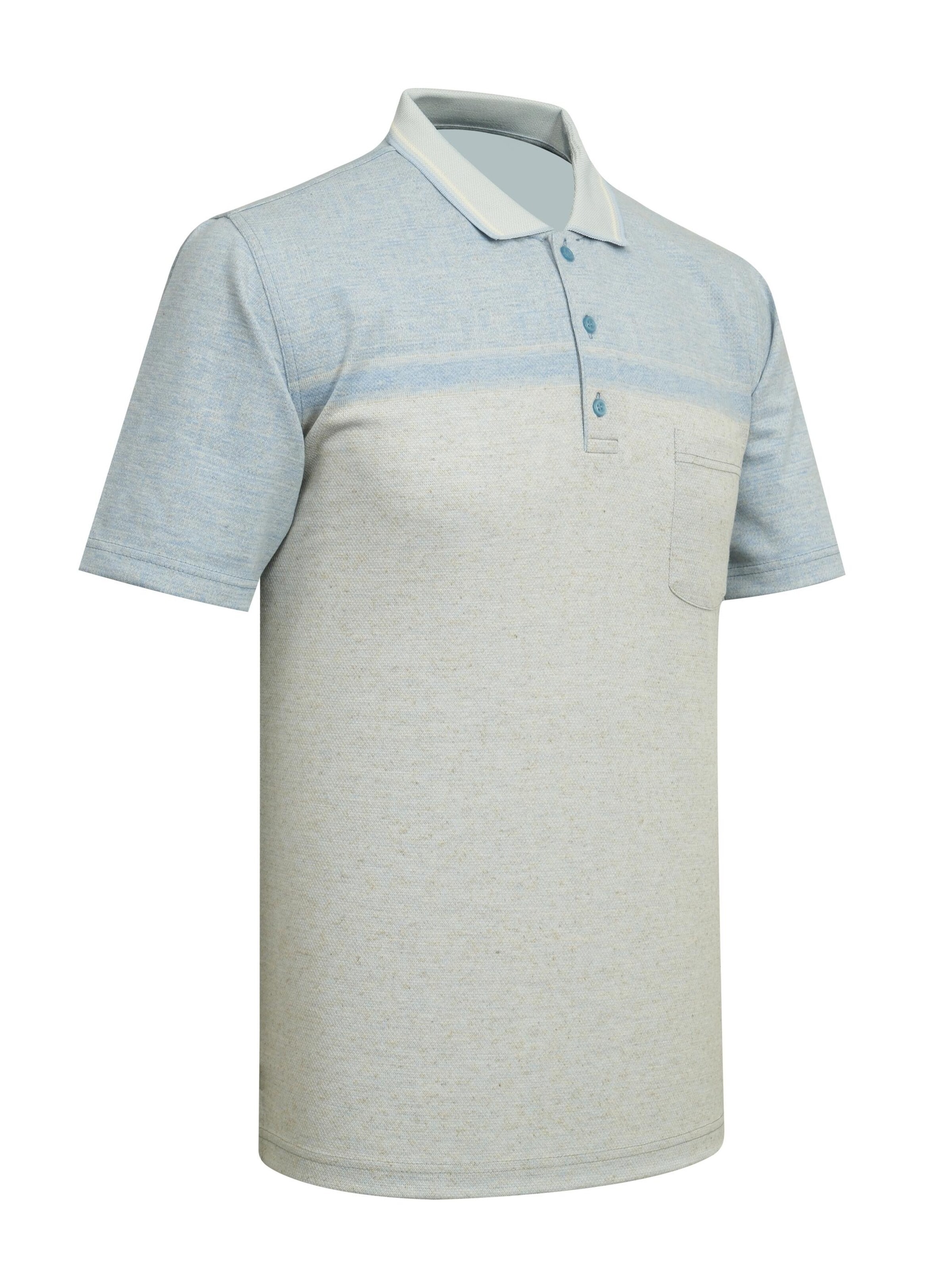 Cizgi Triko Shirt‌‌‌‌‌‌‌ in Blau