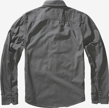 Brandit Regular fit Button Up Shirt in Grey