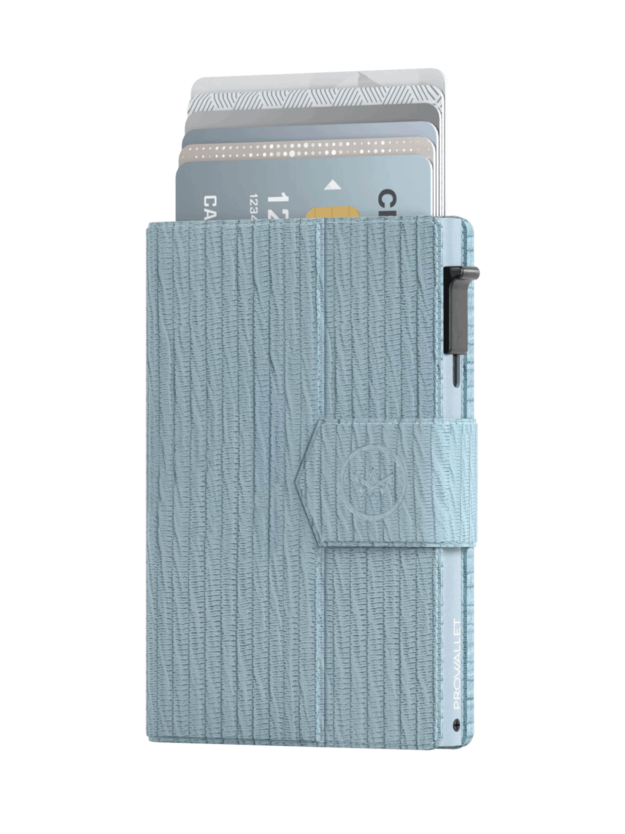 Prowallet Wallet 'Pasjeshouder Plus Ripple' in Blue: front