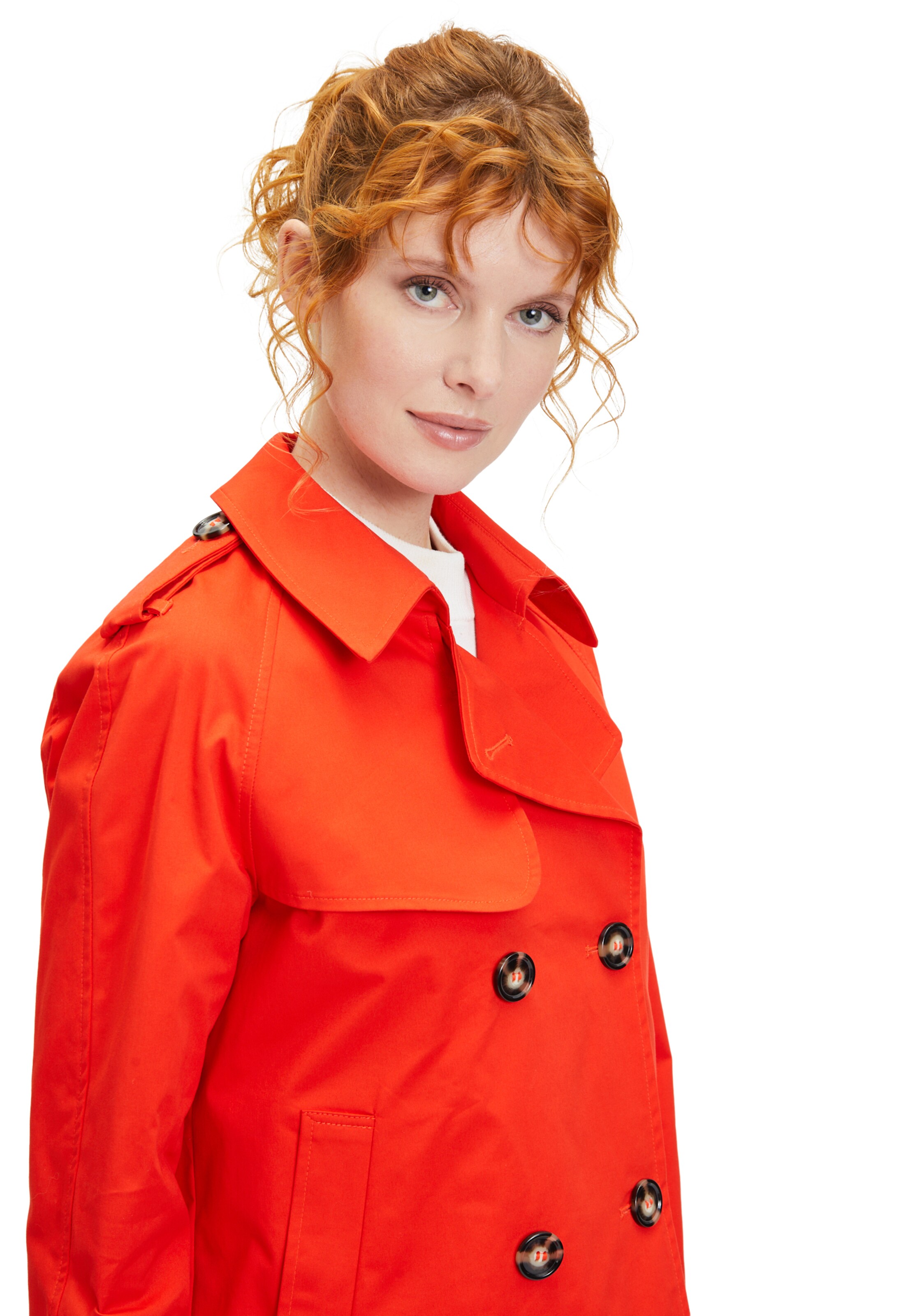 Amber & June Between-Seasons Coat in Red