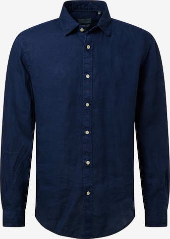 PIERRE CARDIN Button Up Shirt in Blue: front