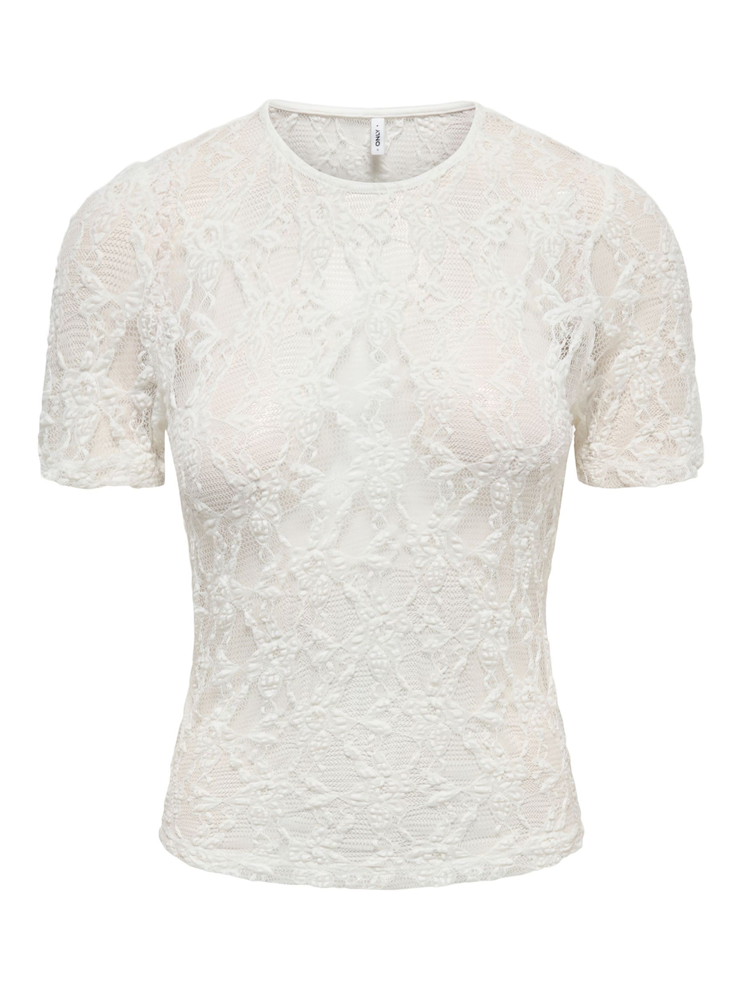 ONLY T-Shirt 'ONLAlba' in Weiß: Vorderseite