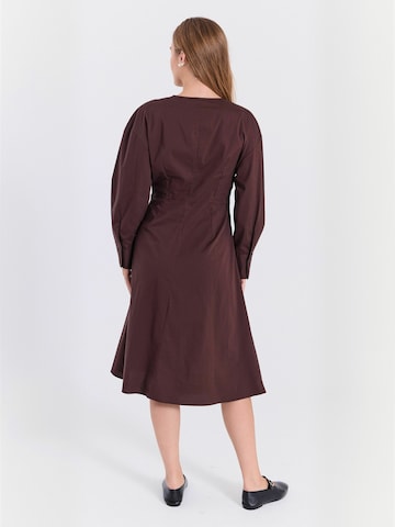 NORR Dress ' Otilia ' in Brown: back