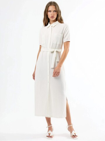 Busem Dress in White
