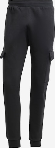 ADIDAS ORIGINALS Дънки Tapered Leg Карго панталон 'Trefoil Essentials ' в черно: отпред