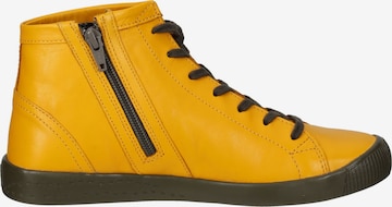 Softinos Lace-Up Ankle Boots in Yellow