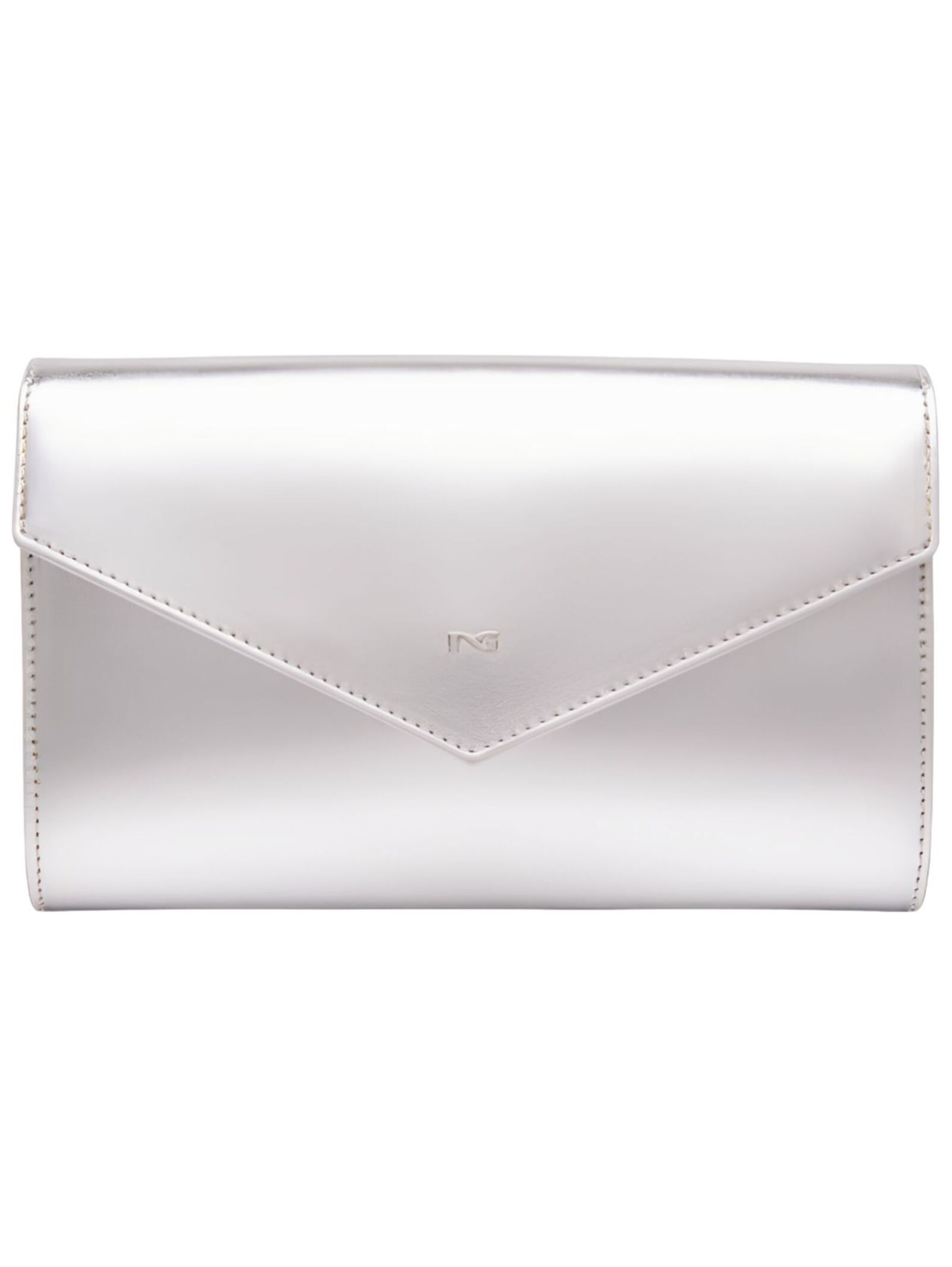 Pochette Nero Giardini en argent : devant