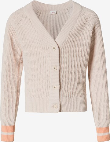 s.Oliver Gebreid vest in Beige: voorkant