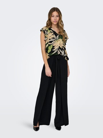 JDY Wide leg Broek 'Divya' in Zwart