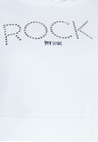 Sweat-shirt myMo ROCKS en blanc