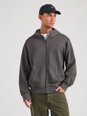 G-STAR - Sudadera con cremallera en negro: frente