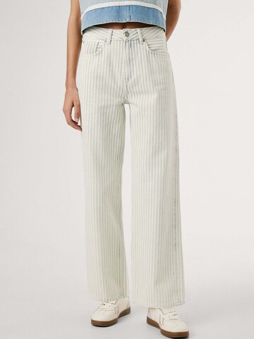 Pepe Jeans Wide leg Jeans in Groen: voorkant