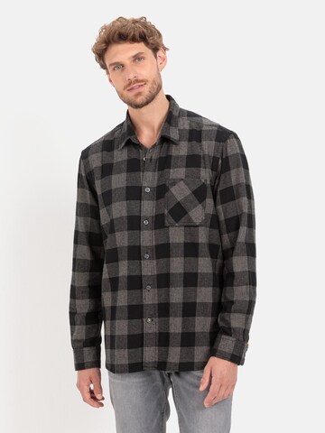 CAMEL ACTIVE Regular fit Button Up Shirt in Black: front