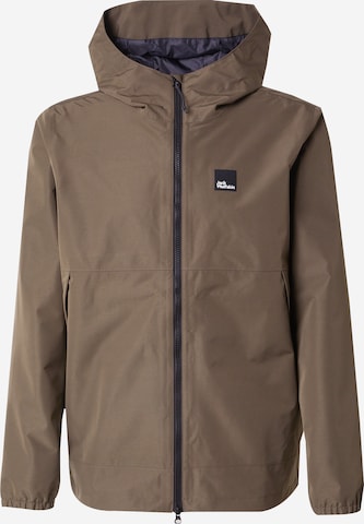 JACK WOLFSKIN - Casaco outdoor 'TERRAVIEW' em castanho: frente