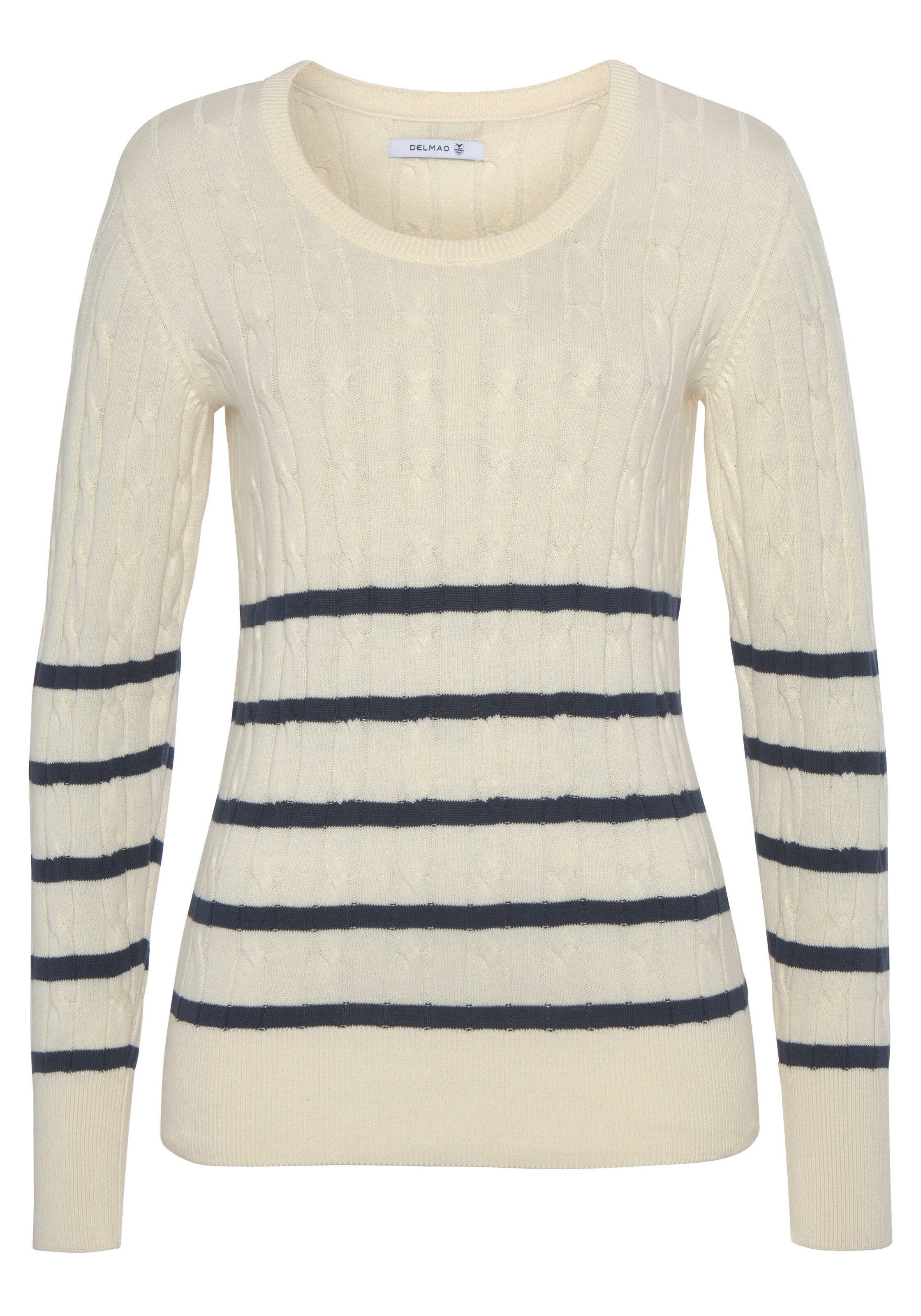 DELMAO Pullover in Weiß: Vorderseite