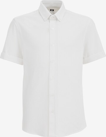 WE Fashion Regular fit Button up shirt in White: front