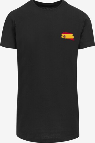 F4NT4STIC Shirt 'Spain Spanien Flagge' in Black: front