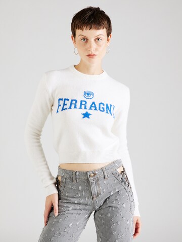 Chiara Ferragni Sweater in White: front