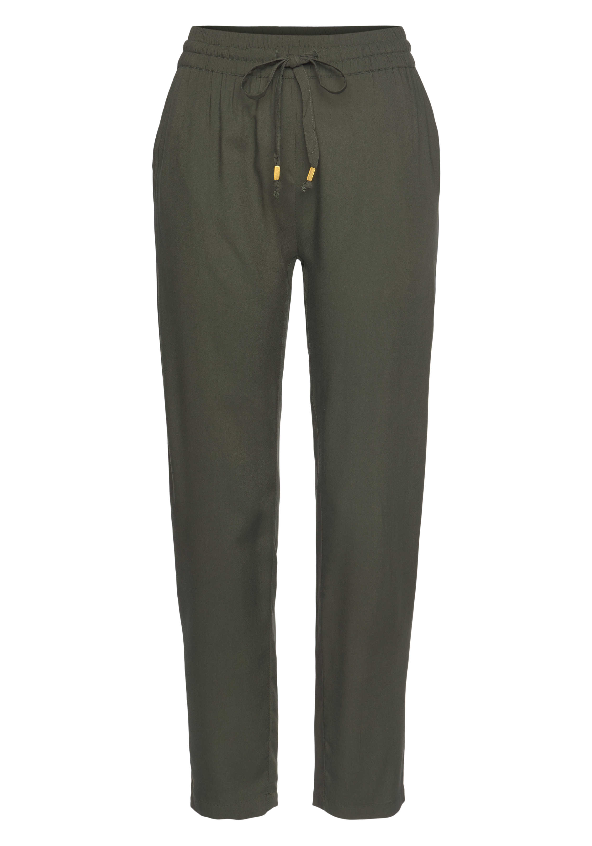 AfI8t Odzież LASCANA Spodnie w kolorze Khakim 