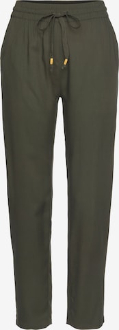 LASCANA Regular Pants in Green: front