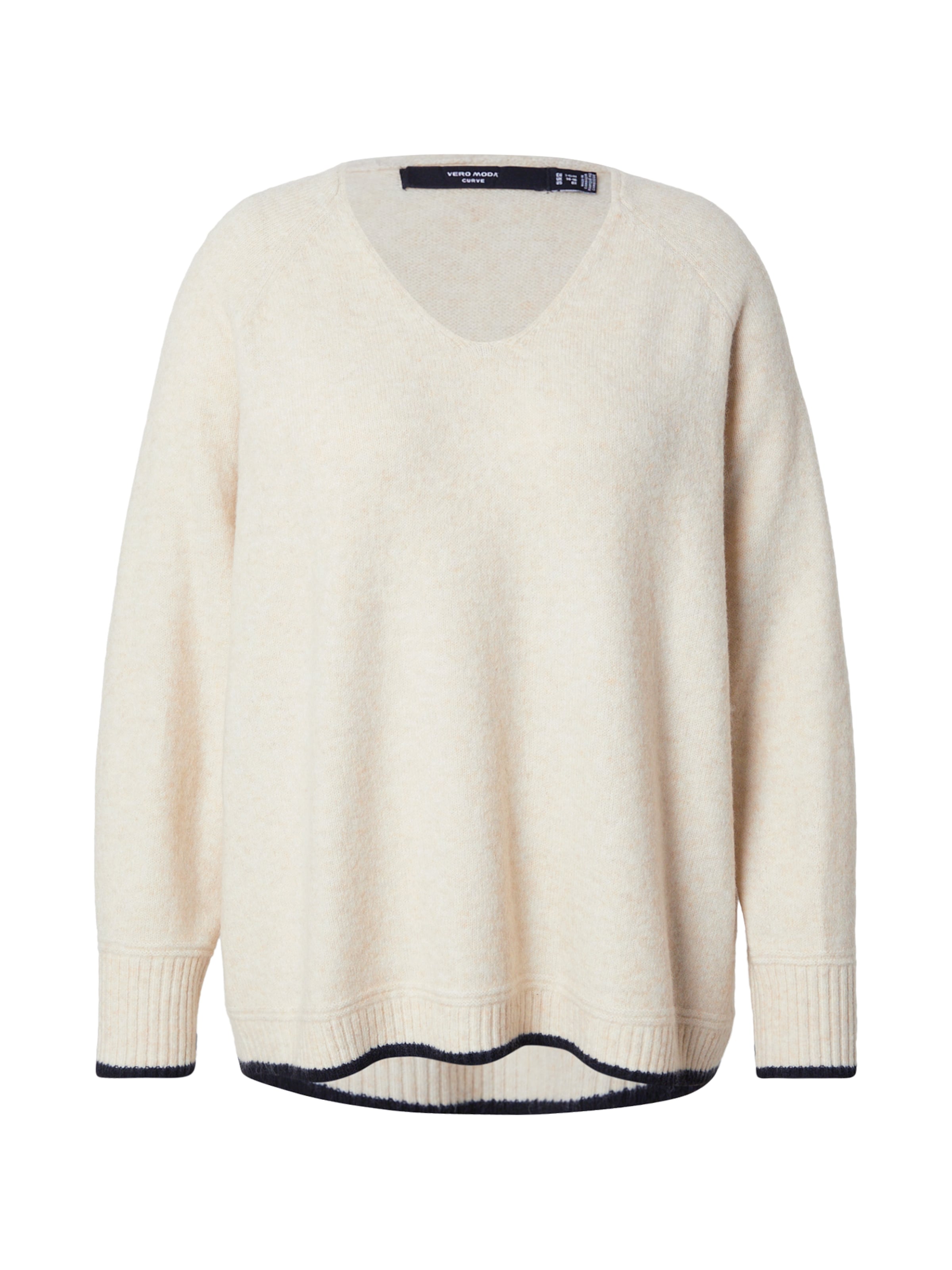 Pull-over 'VMCAQUARIUS' Vero Moda Curve en beige : devant