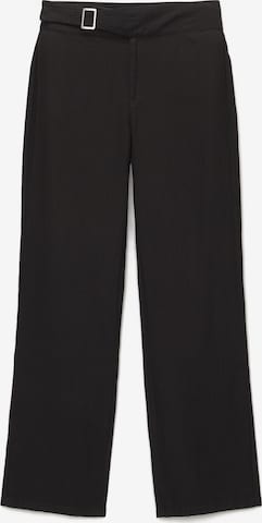 Pull&Bear Bootcut Hose in Schwarz: predná strana