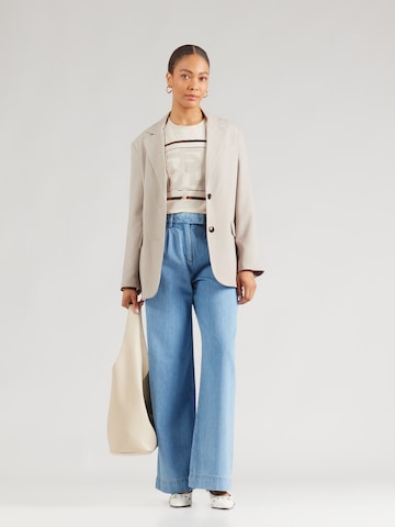 COMMA Wide leg Pleat-front jeans in Blue