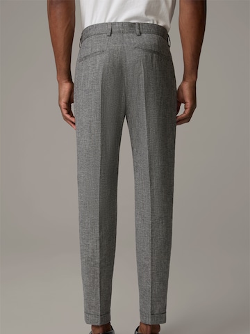STRELLSON Slim fit Pleated Pants 'Luc' in Grey
