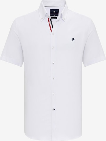 DENIM CULTURE Regular fit Риза 'PATRICK' в бяло: отпред