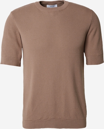 DAN FOX APPAREL Strick-Shirt 'Davin' in Grau: predná strana