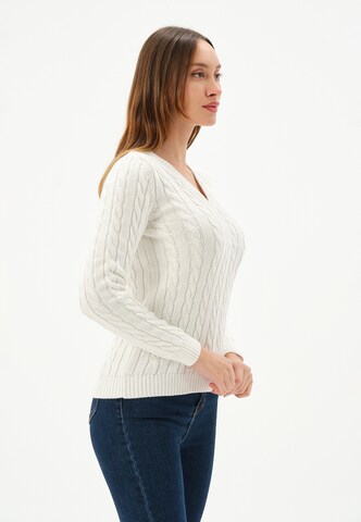 Pull-over Giorgio di Mare en blanc