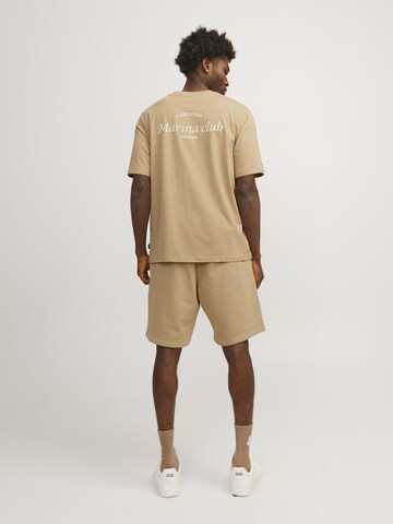 JACK & JONES Shirt 'Ocean Club' in Beige