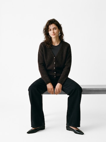 L'Arte Milano Knit cardigan in Brown