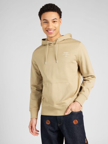 Sweat-shirt GANT en beige : devant