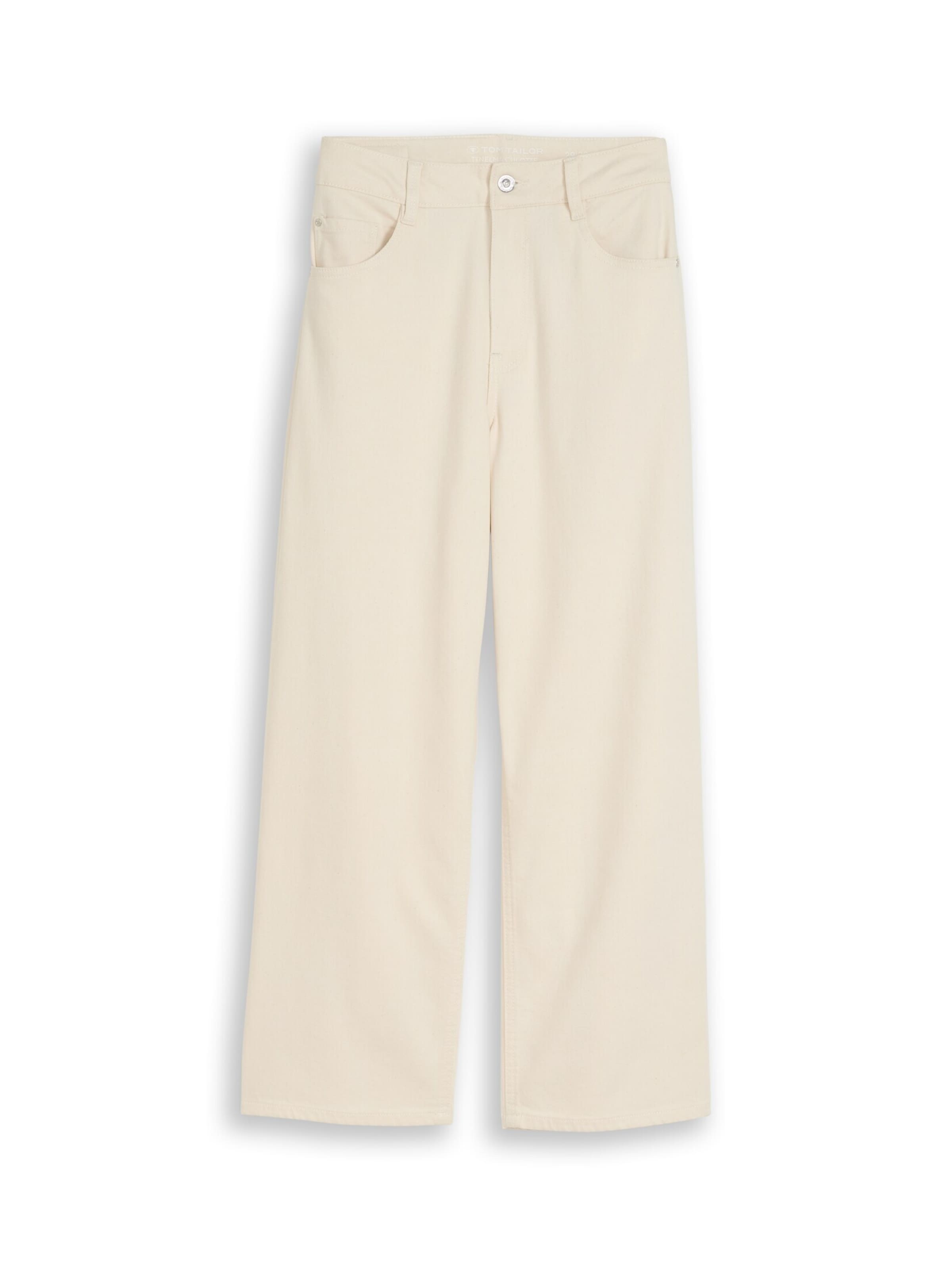 Loosefit Jean 'TTNELMA CULOTTE' TOM TAILOR en blanc : devant
