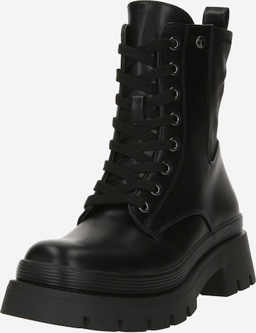 TATA Italia Lace-Up Ankle Boots in Black: front