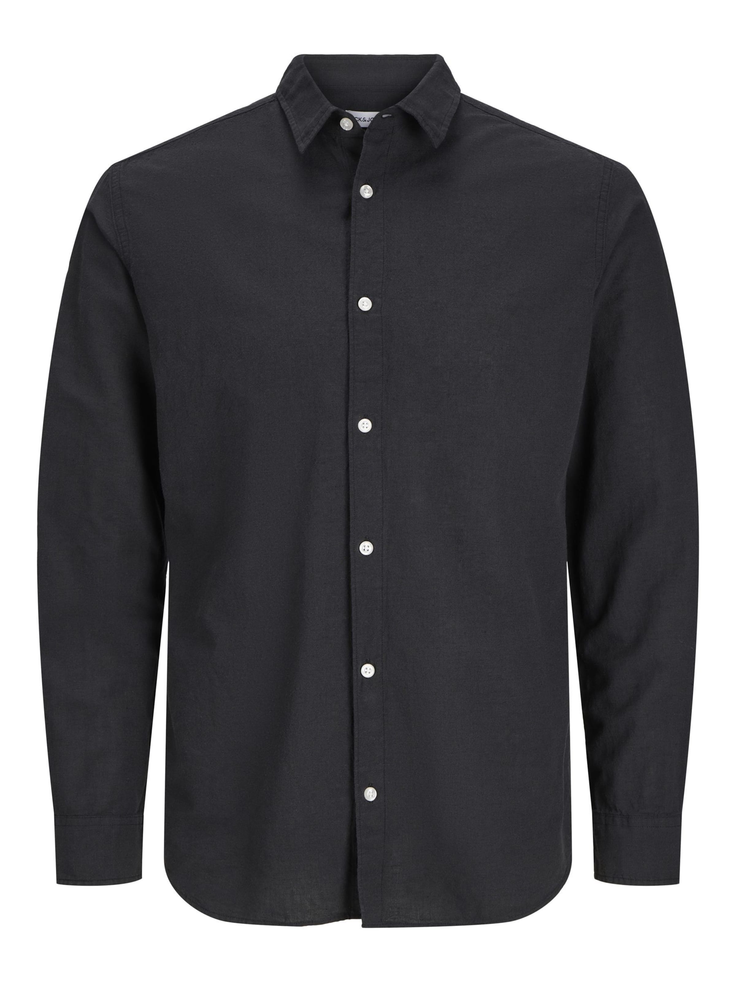 Chemise 'JJEBreeze' Jack & Jones Plus en noir : devant