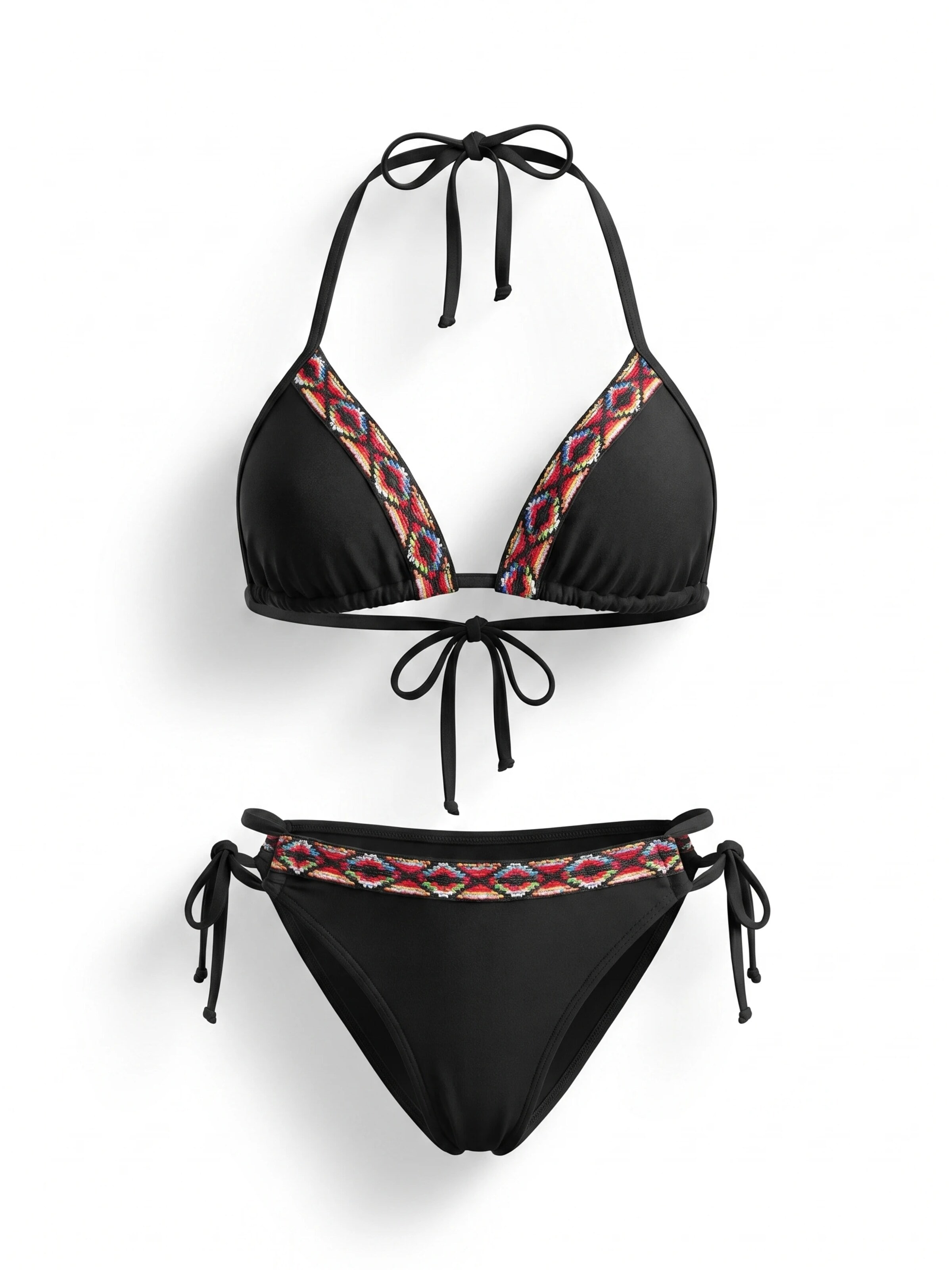 Cupshe Trikotni nedrčki Bikini 'Triangle' | črna barva