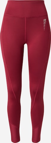Champion Authentic Athletic Apparel Skinny Workout Pants in Red: front