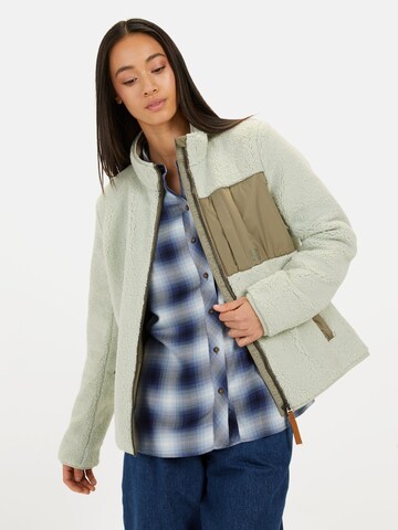 CAMEL ACTIVE Fleecejacke mit Stehkragen in Grün: Vorderseite