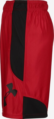 UNDER ARMOUR Loosefit Sportbroek 'Perimeter' in Rood