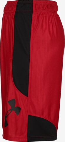 UNDER ARMOUR Loosefit Sporthose 'Perimeter' in Rot
