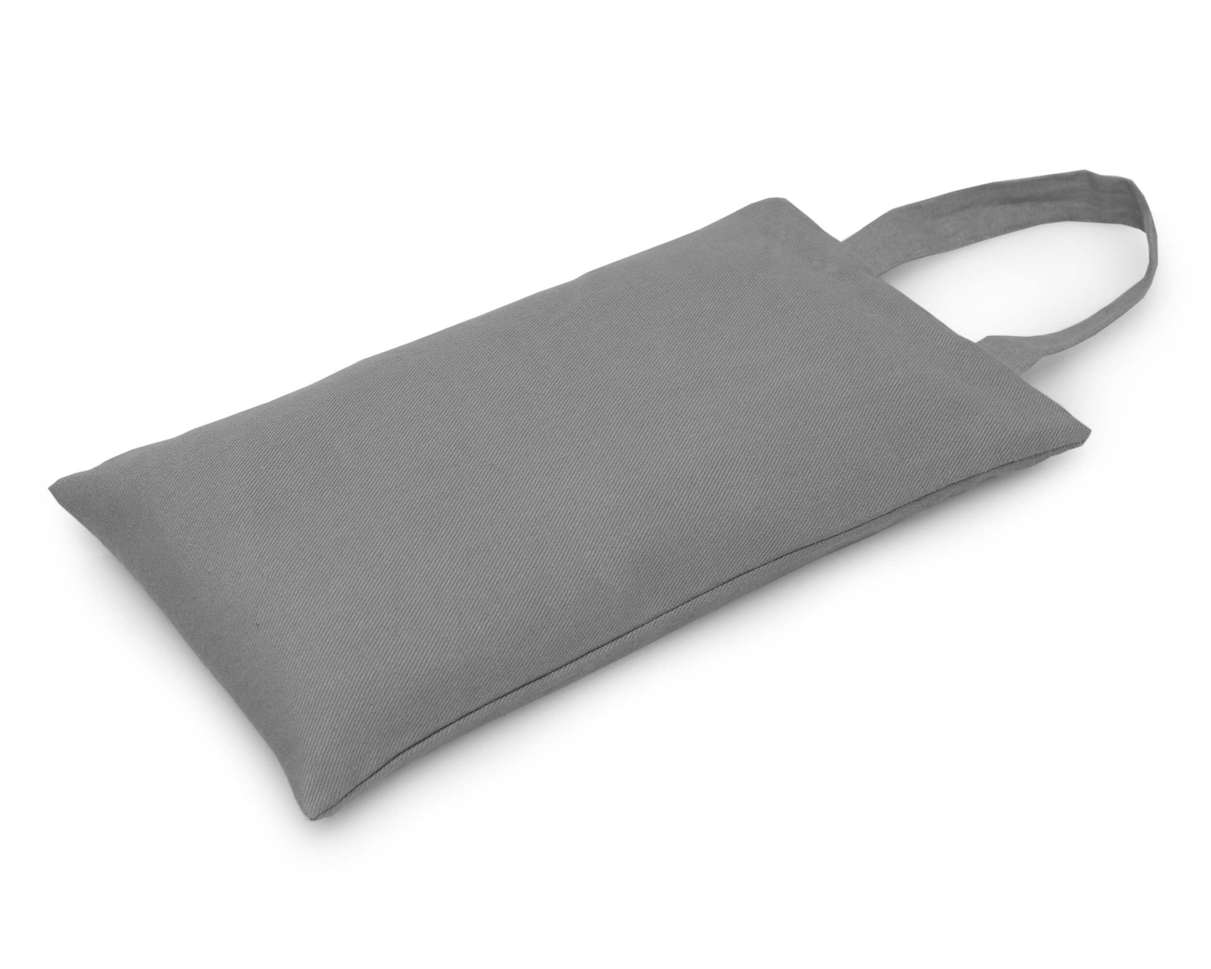 YOGISTAR.COM Pillow in Grey: front