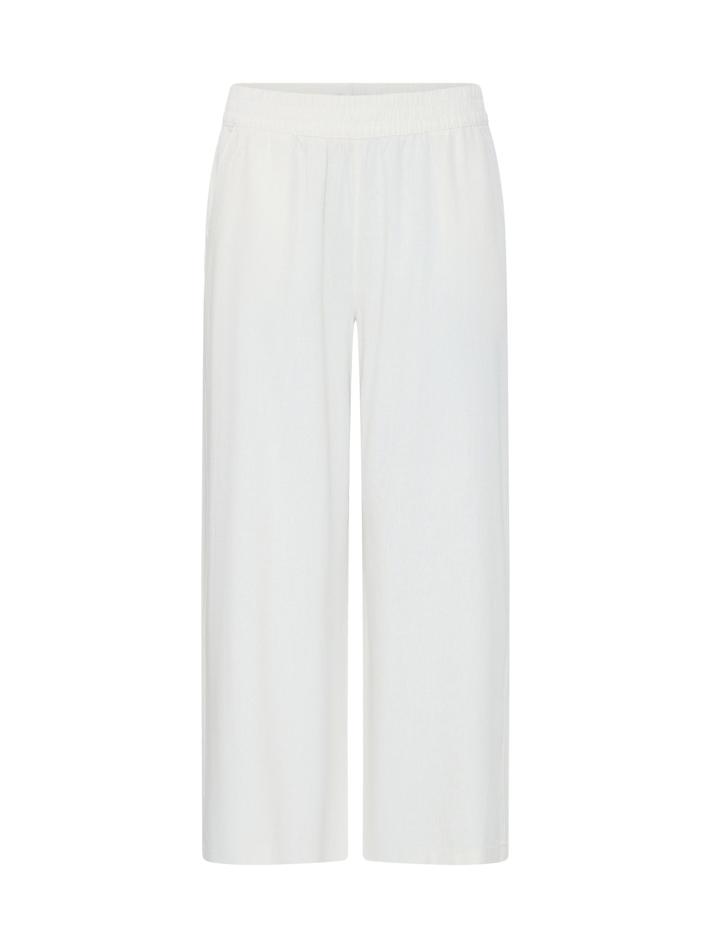 Oxmo Trousers ' OXNInna Linen Mix ' in White: front