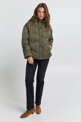 PULZ Jeans Between-Season Jacket in Green