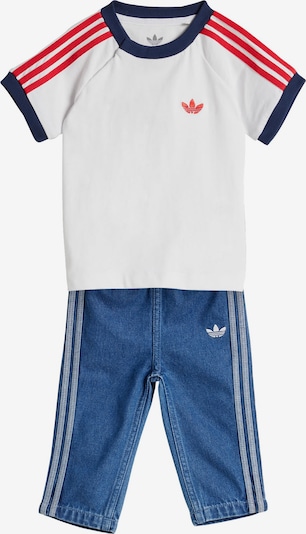 ADIDAS ORIGINALS Set 'Denim Tee Set' in 62 in marine blue / Blue denim / Black / White, Item view
