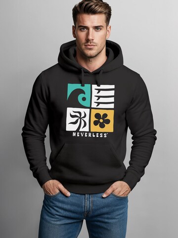 Neverless Sweatshirt 'California Surf' in Black