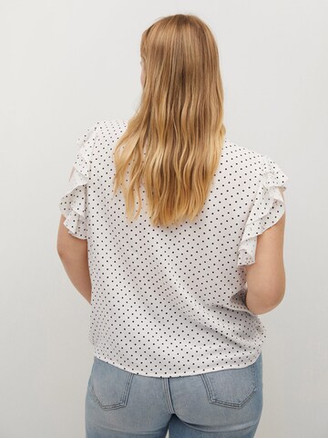 MANGO Bluse 'Julieta' i hvid